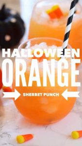 halloween orange sherbet punch