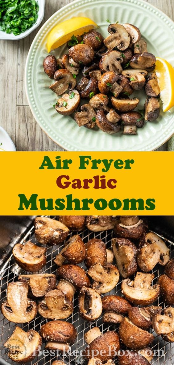 air fryer garlic mushrooms