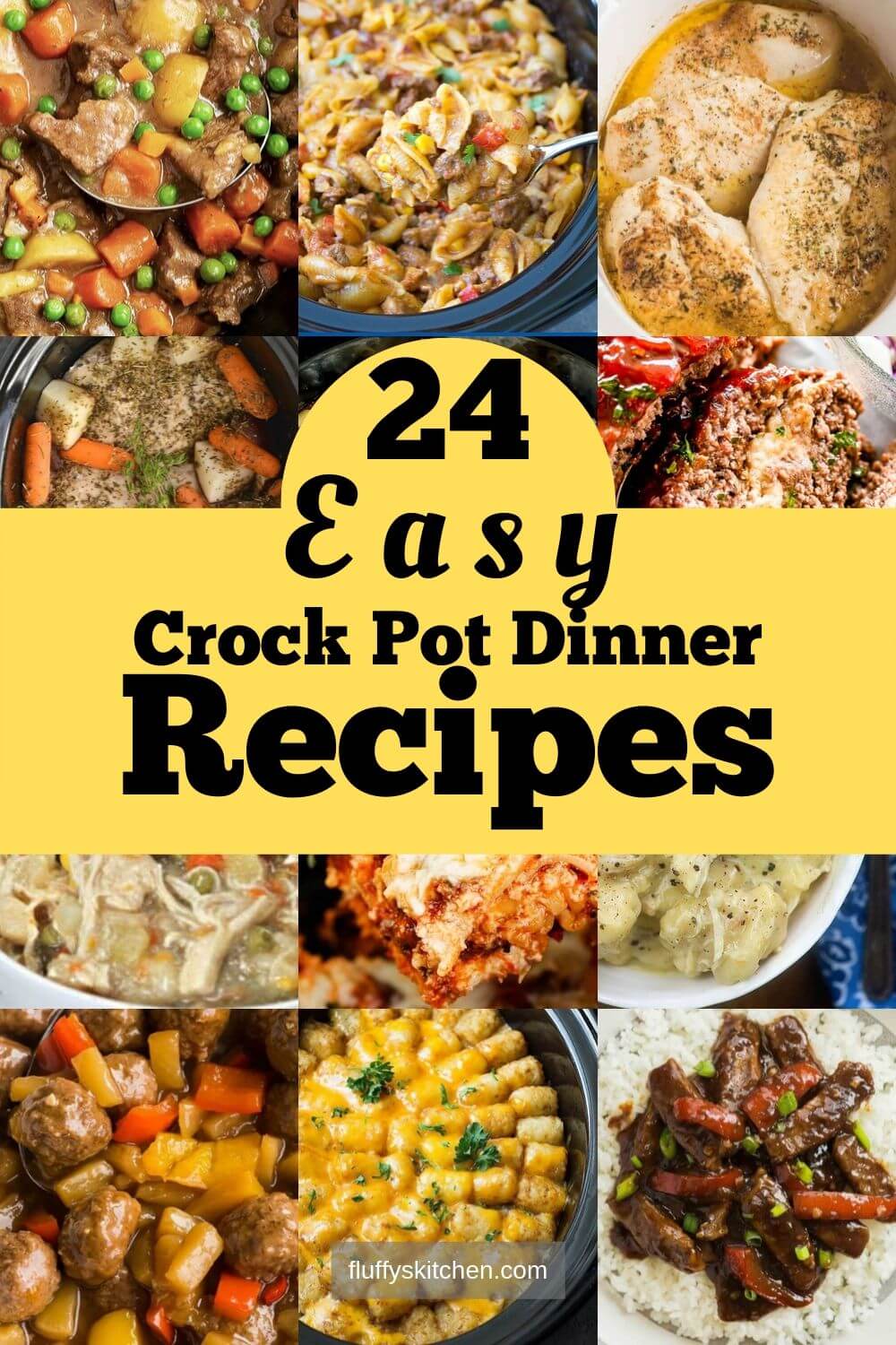 24 Easy Crockpot Dinner Recipes Fluffy's Kitchen