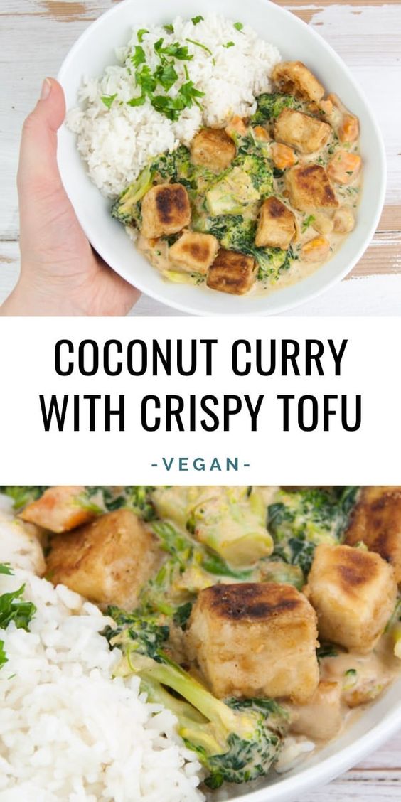 coconut curry with crispy tofu