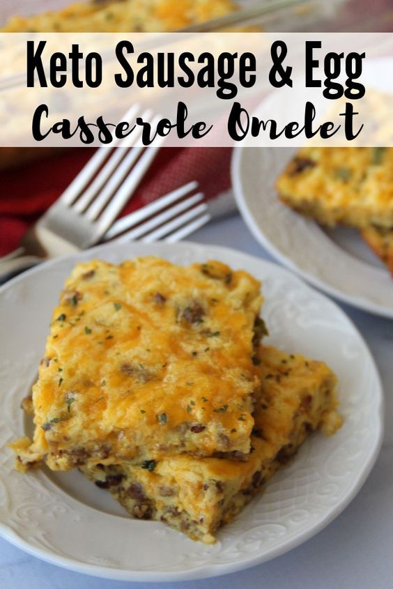 keto sausage and egg casserole omelet