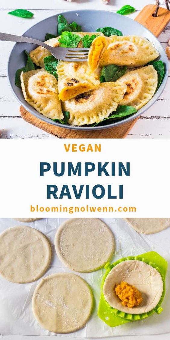 vegan pumpkin ravioli
