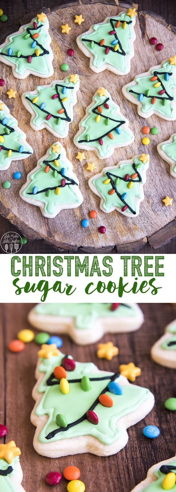 christmas tree sugar cookies