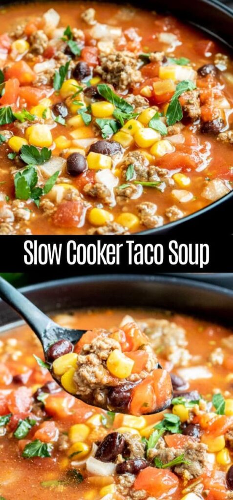 slow cooker taco soup
