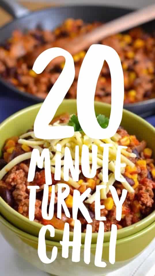 20 minute turkey chili