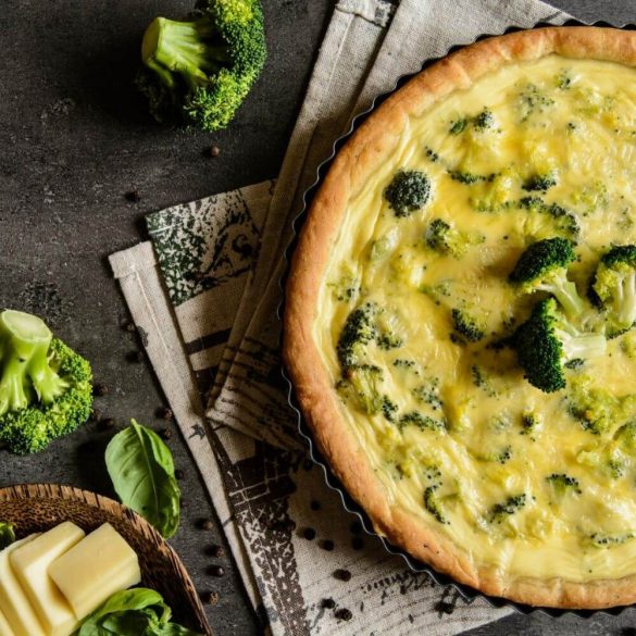 broccoli and cheddar quiche