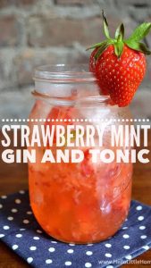 Strawberry Mint Gin and Tonic