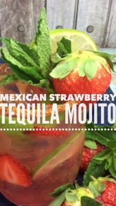 strawberry tequila mojito