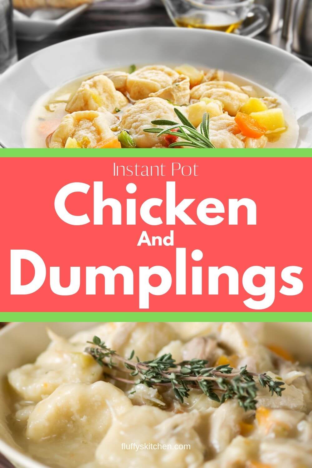 Instant Pot Chicken And Dumplings - Fluffy's Kitchen