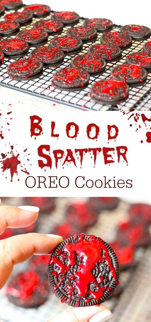 blood splatter oreo cookies