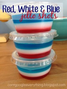 red white and blue jello shots