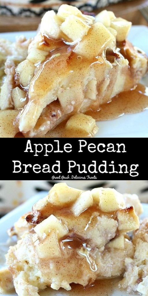 apple pecan bread pudding