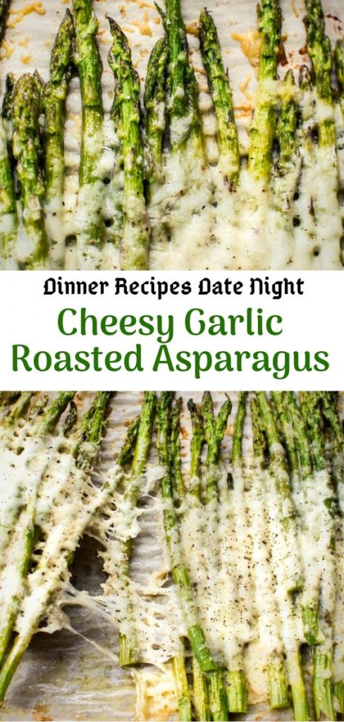 cheesy garlic roasted asparagus