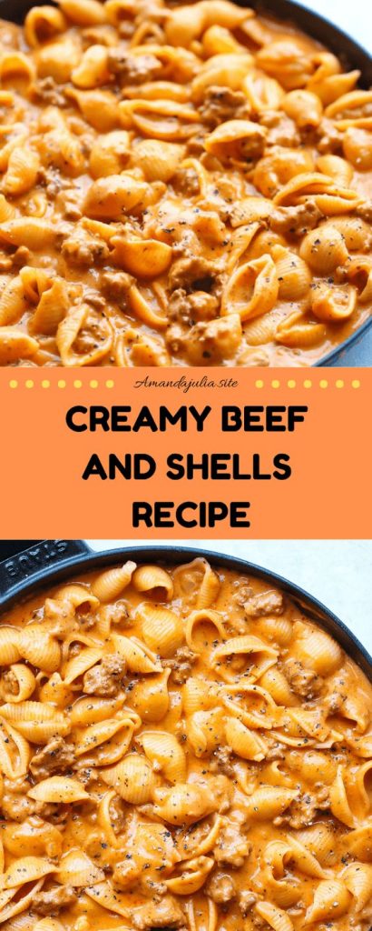 creamy beef and shells