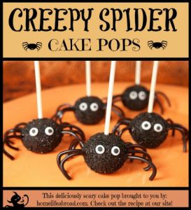 creepy spider cake pops
