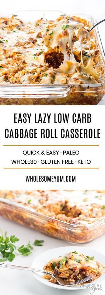 easy low carb cabbage roll casserole