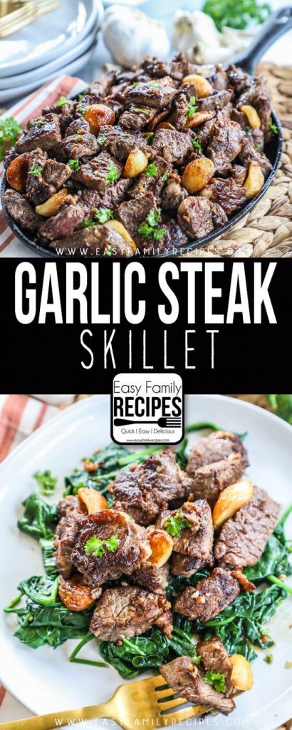 garlic steak skillet