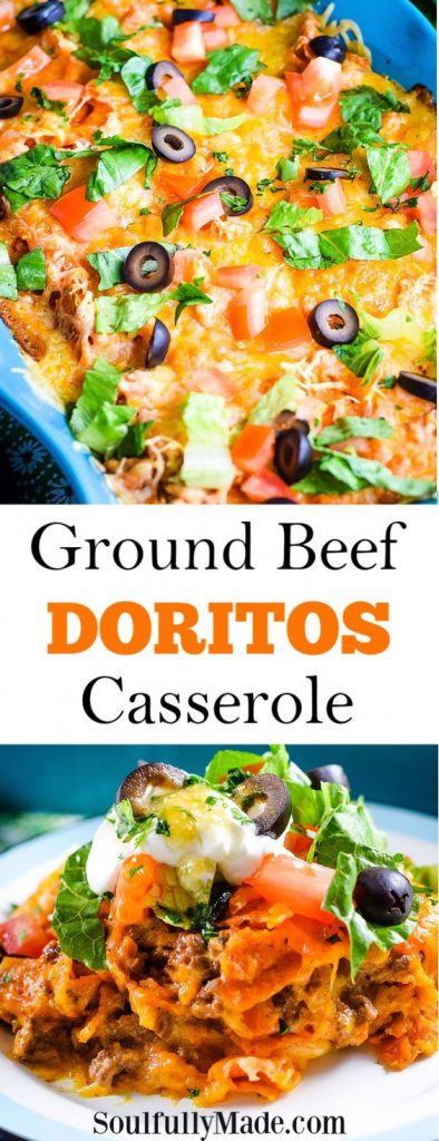 ground beef doritos casserole