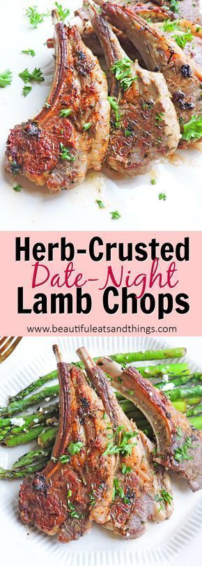 herb crusted date night lamb chops