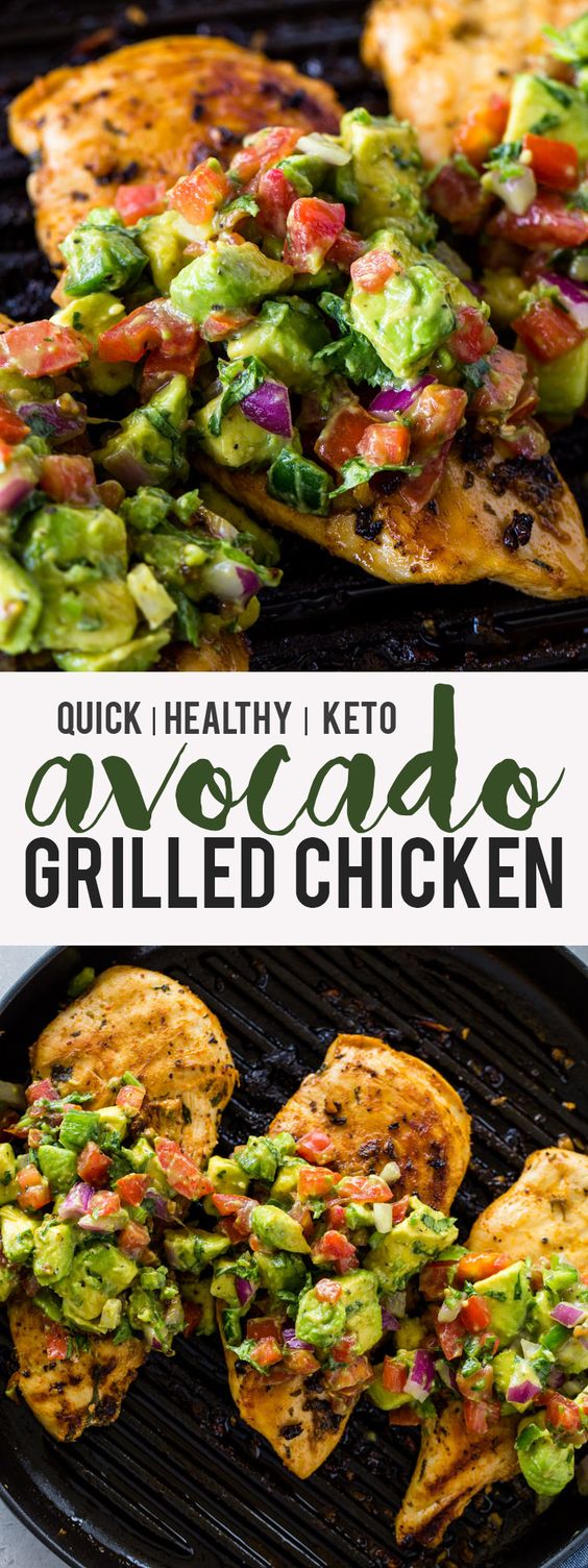 keto avocado grilled chicken