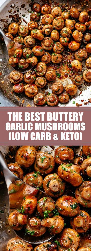 keto buttery garlic mushrooms