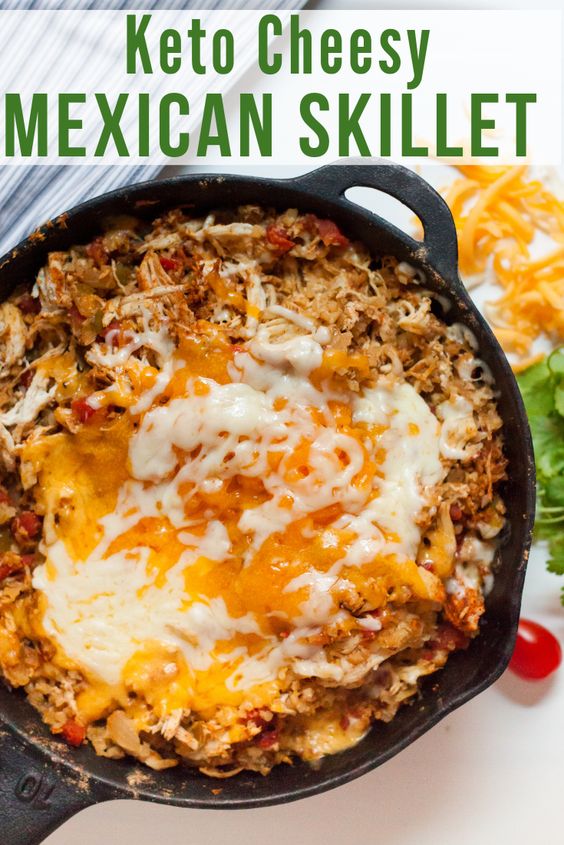 keto cheesy mexican skillet