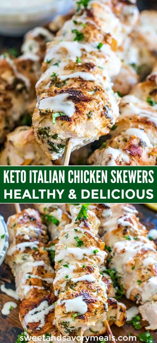 keto italian chicken skewers