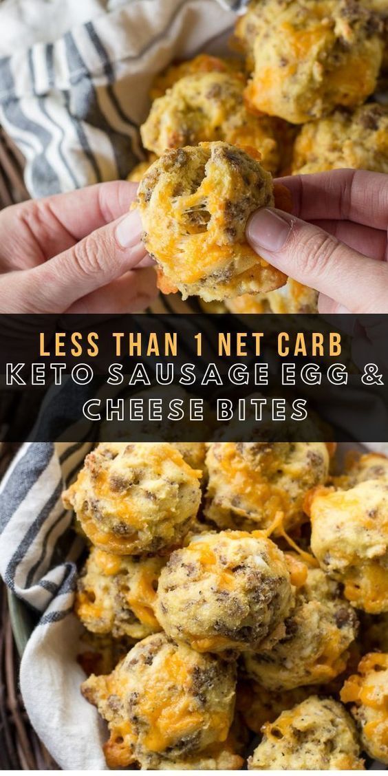 keto sausage egg and cheese bites