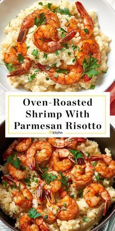 oven roasted shrimp with parmesan risotto