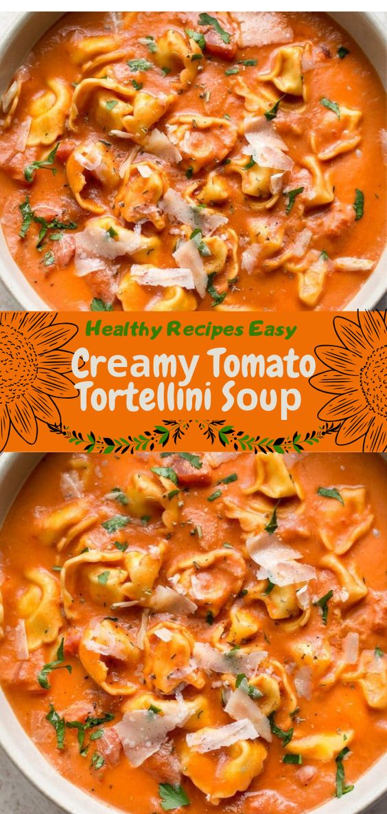 creamy tomato tortellini soup