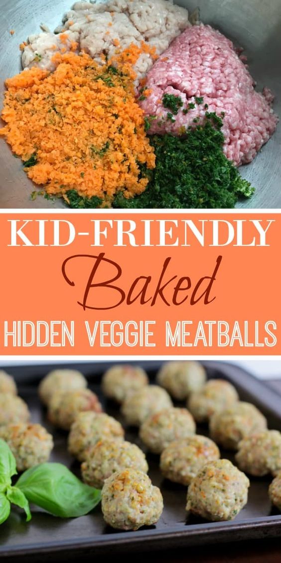 kid friendly baked hidden veggie meatball