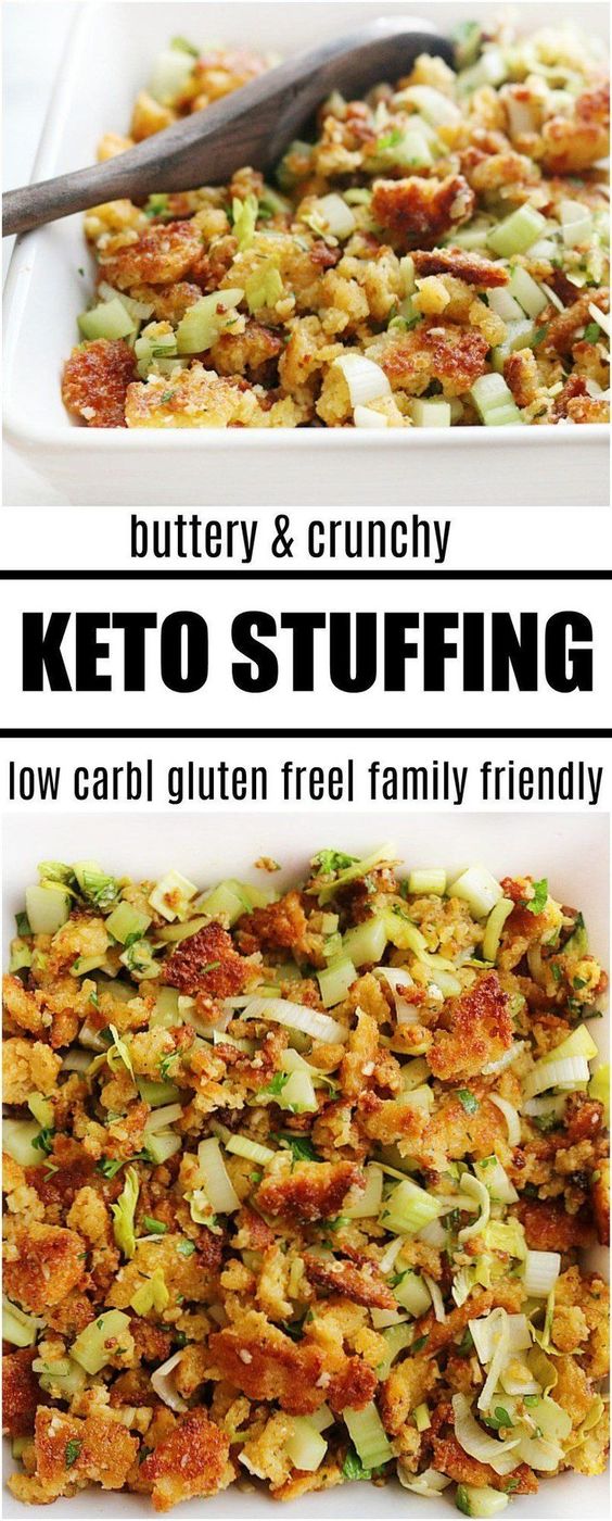 buttery and crunchy keto stuffing
