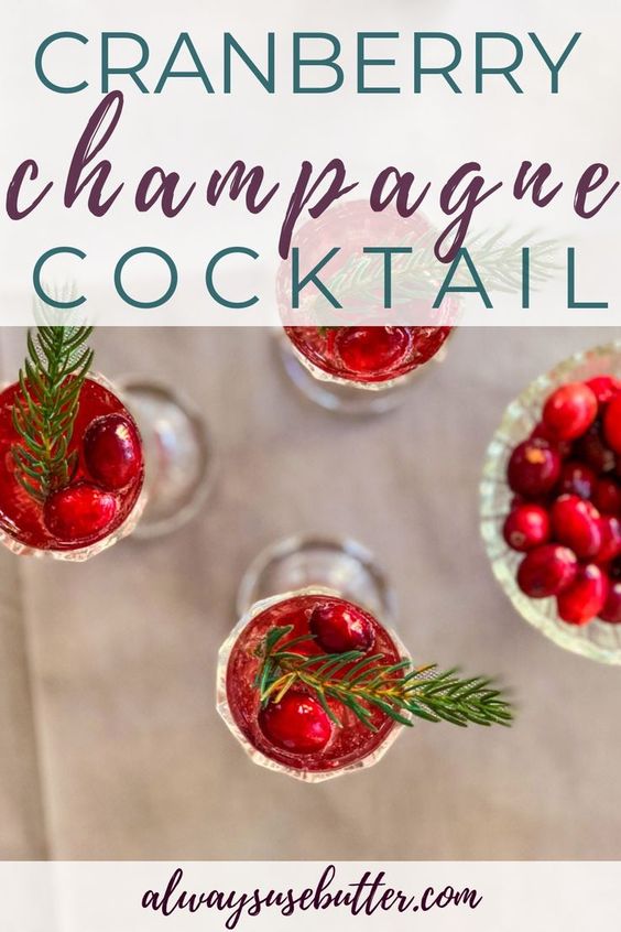 cranberry champagne cocktail