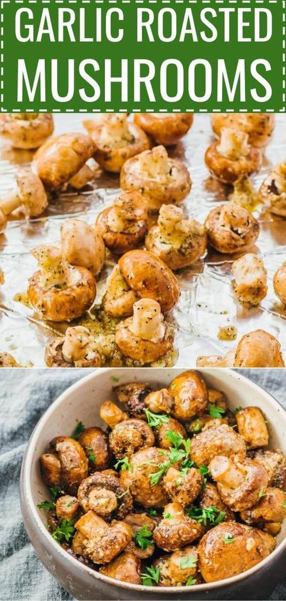 garlic roasted mushrooms