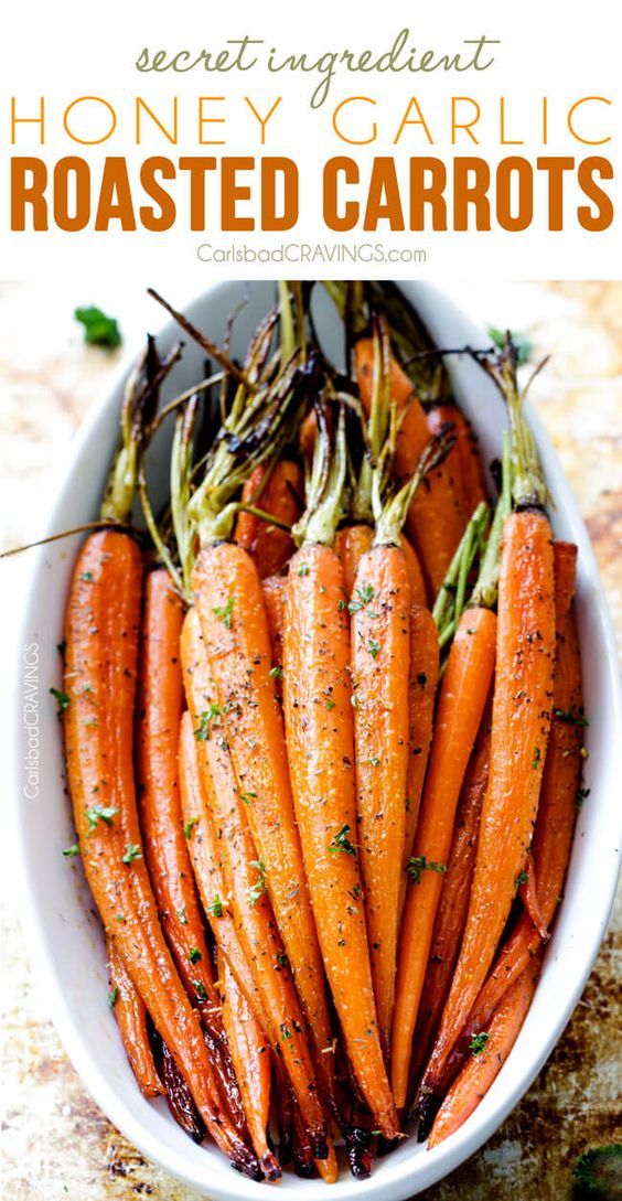 honey garlic roasted carrots