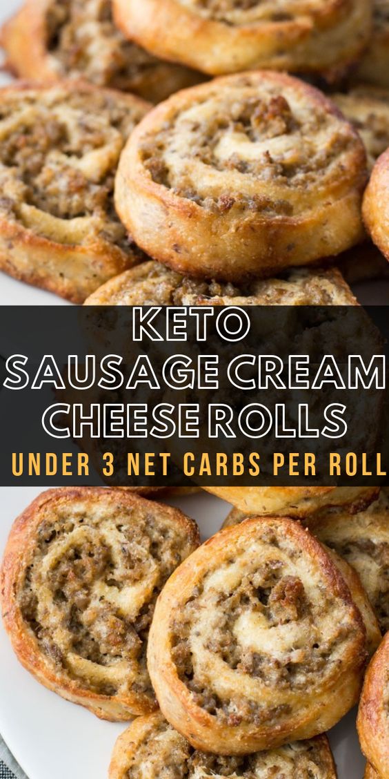 keto sausage cream cheese rolls