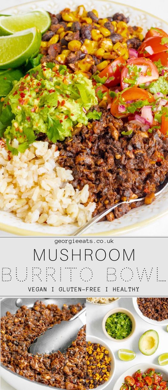 mushroom burrito bowl