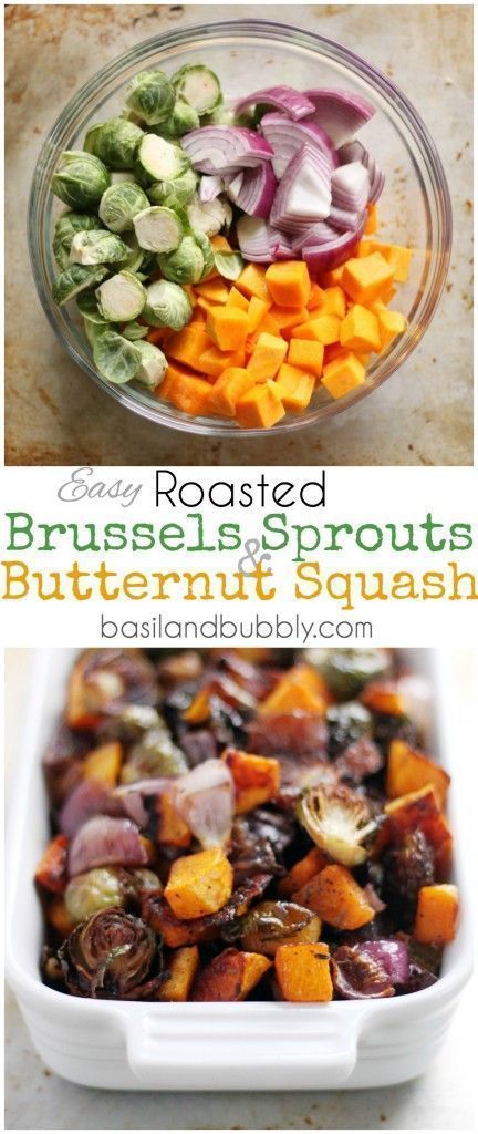 roasted brussels sprouts and butternut squash