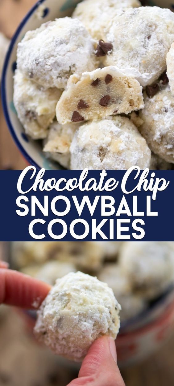 chocolate chip snowball cookies