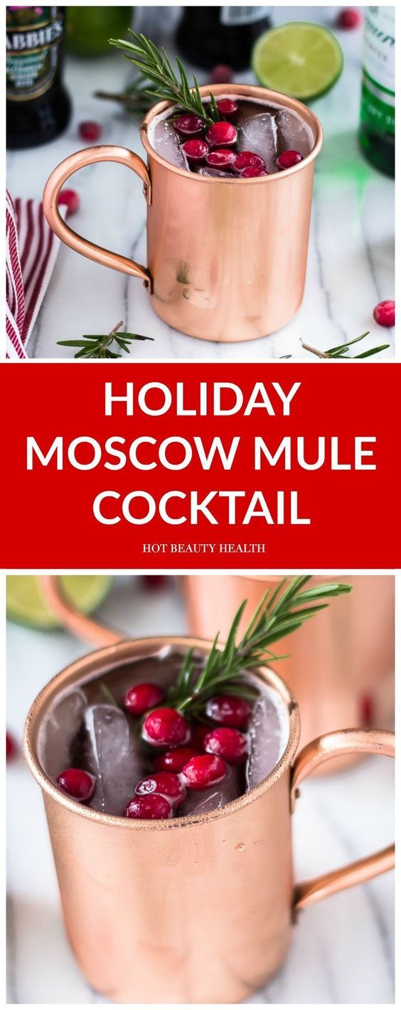 holiday moscow mule cocktail