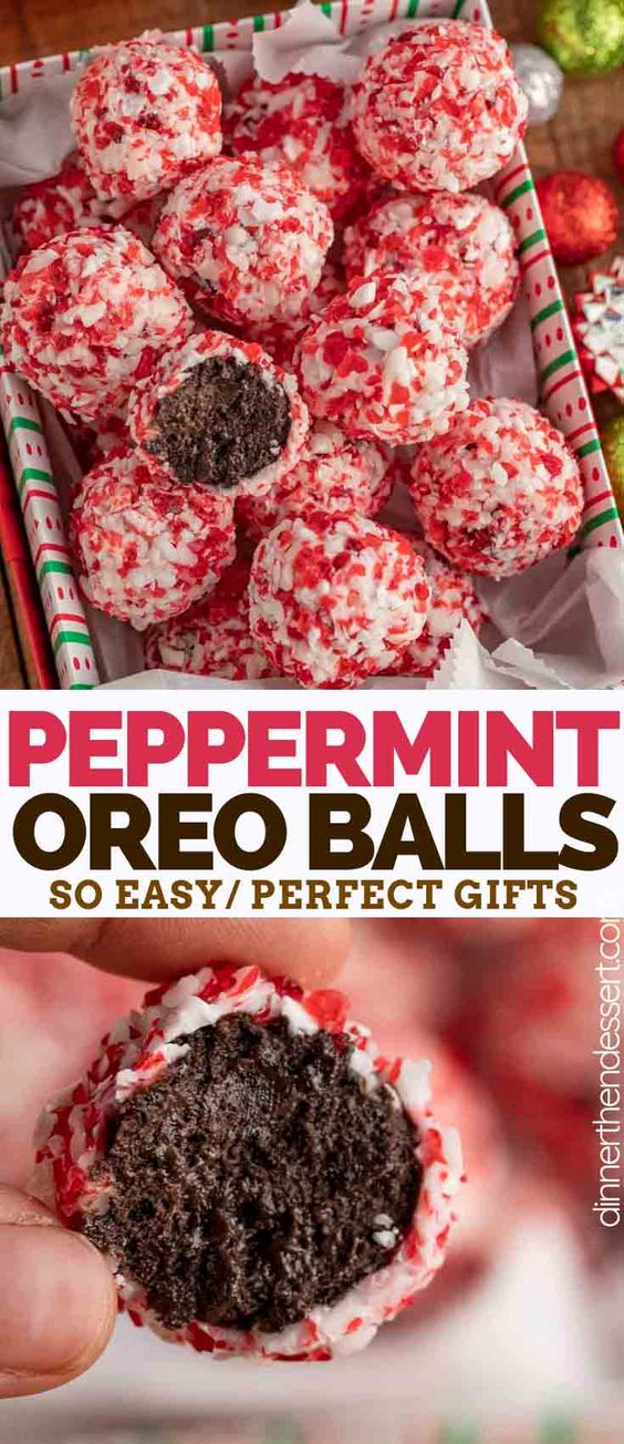 peppermint oreo balls