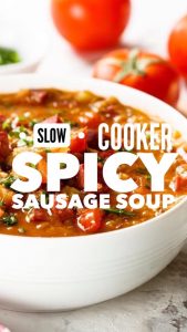 spicy sausage soup