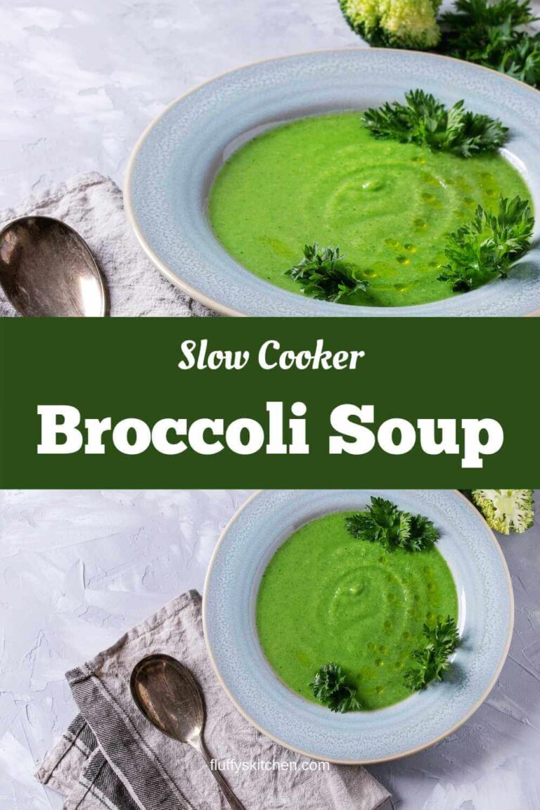 Slow Cooker Broccoli Soup - Fluffy's Kitchen