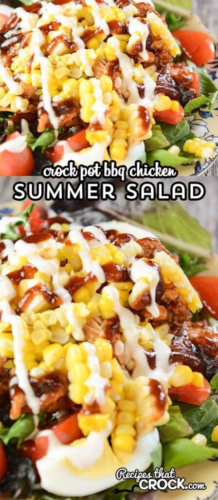 crock pot bbq chicken summer salad