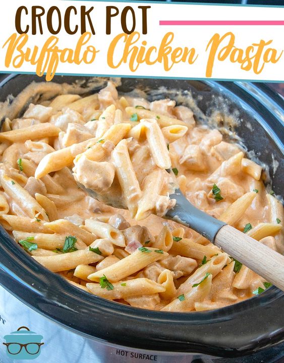 crock pot buffalo chicken pasta