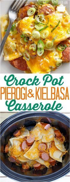 crock pot pierogi and kielbasa casserole