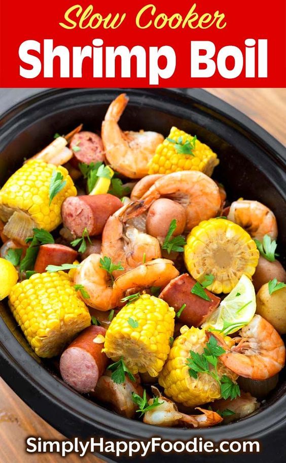 slow cooker shrimp boil