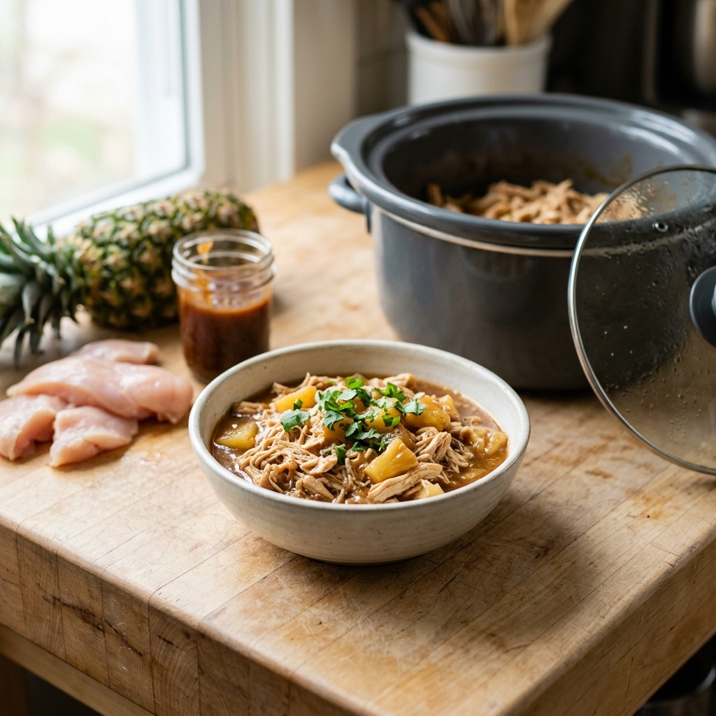 3 Ingredient Crock Pot Hawaiian Chicken