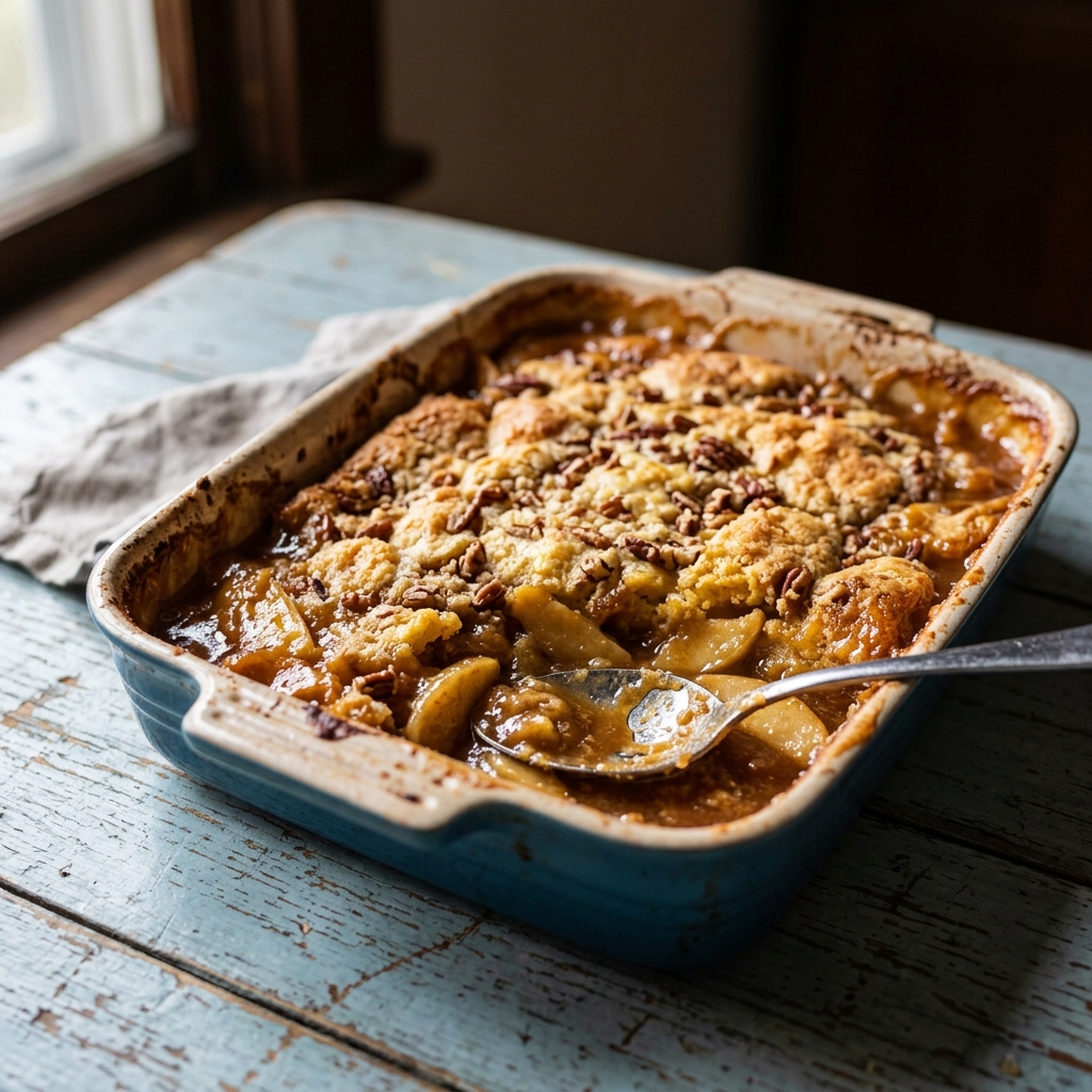 4 Ingredient Caramel Apple Dump Cake