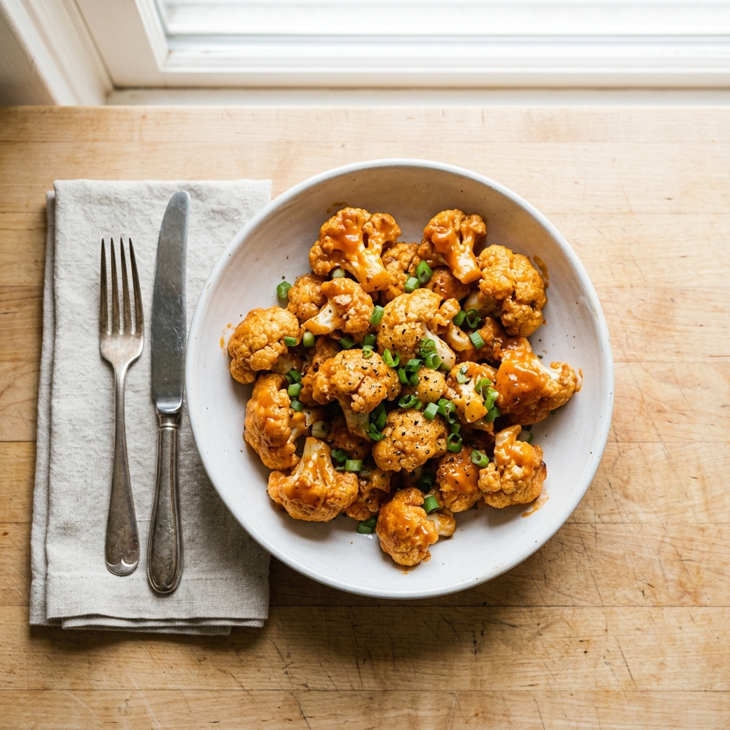 Air Fried Buffalo Cauliflower Bites